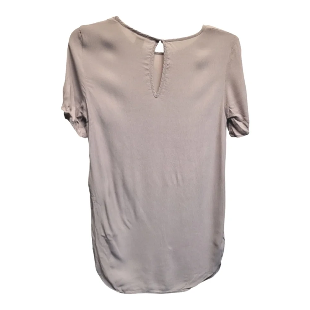 H&M Light Purple Fitted, Short Sleeve Blouse -Size 2